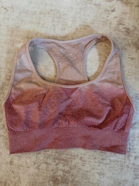 Seamless Ombré Racerback Sports Bra - Dusty Rose